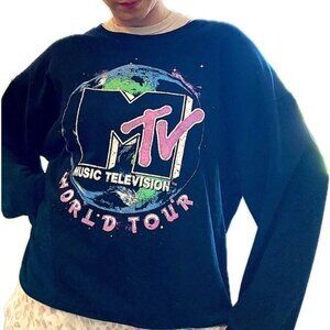 MTV sweatshirt (hoodie but scoop neck) oversized sweater cool rare mint vintage